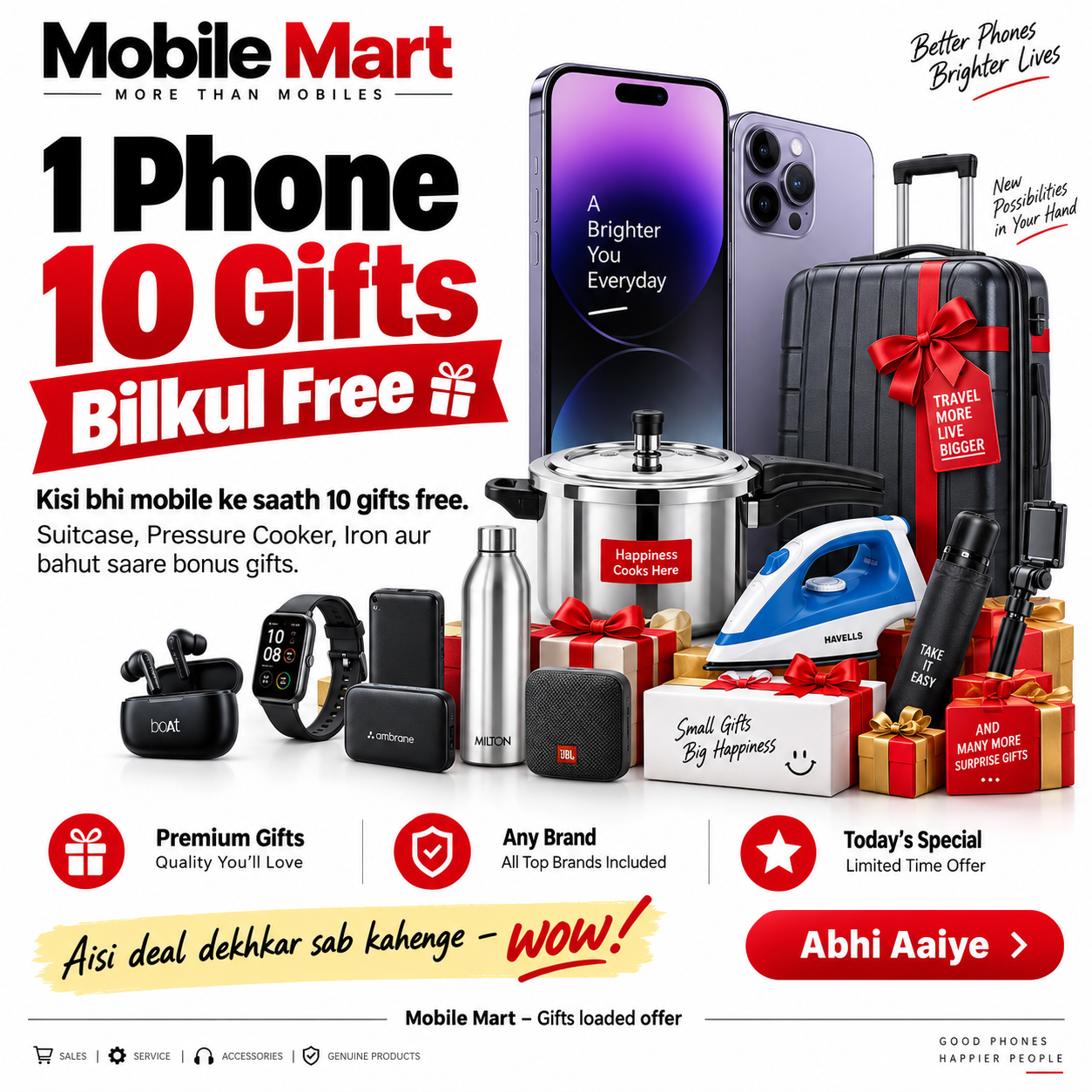 Buy Any Phones And Get 10 Gifts
